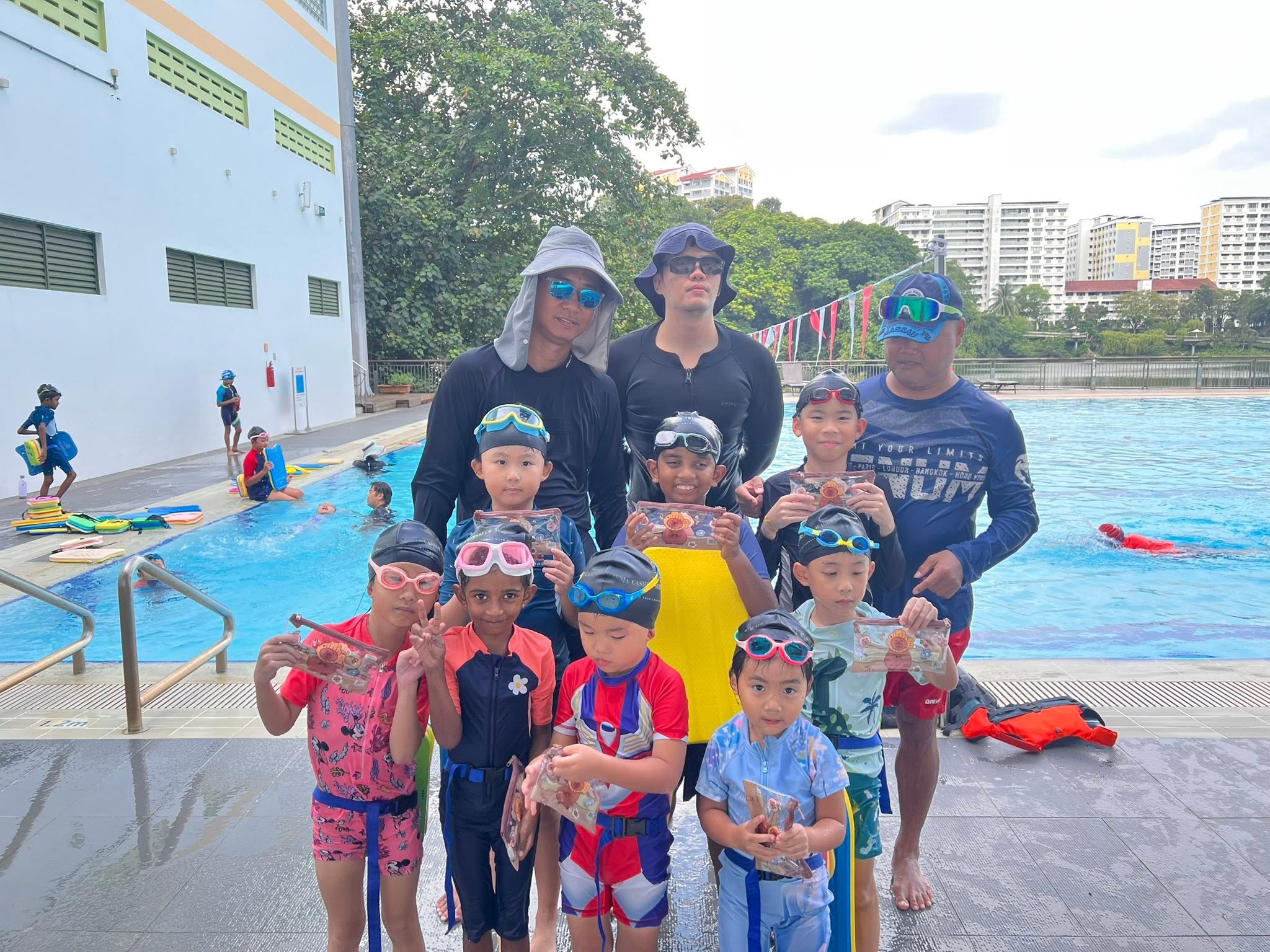 Students building confidence in the water
